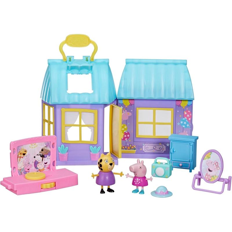 Peppa Pig Peppa’s Dance Party Playset with House, 2 Figures, 6 Accessories, Preschool Toys for Girls and Boys, Kids Gifts, Ages 3+ ( Exclusive)