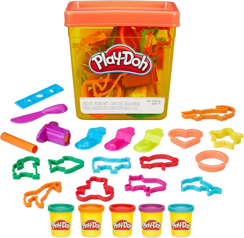 Play-Doh Fun Tub Set, 19 Accessories & Reusable Storage Container, Preschool Toys, Kids Arts & Crafts, Ages 3+ ( Exclusive)