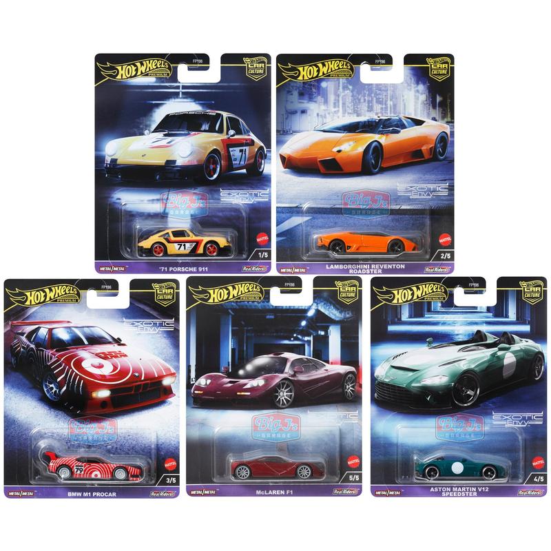 Exotic Envy 2024 Hot Wheels Car Culture Premium 5-Car Assortment