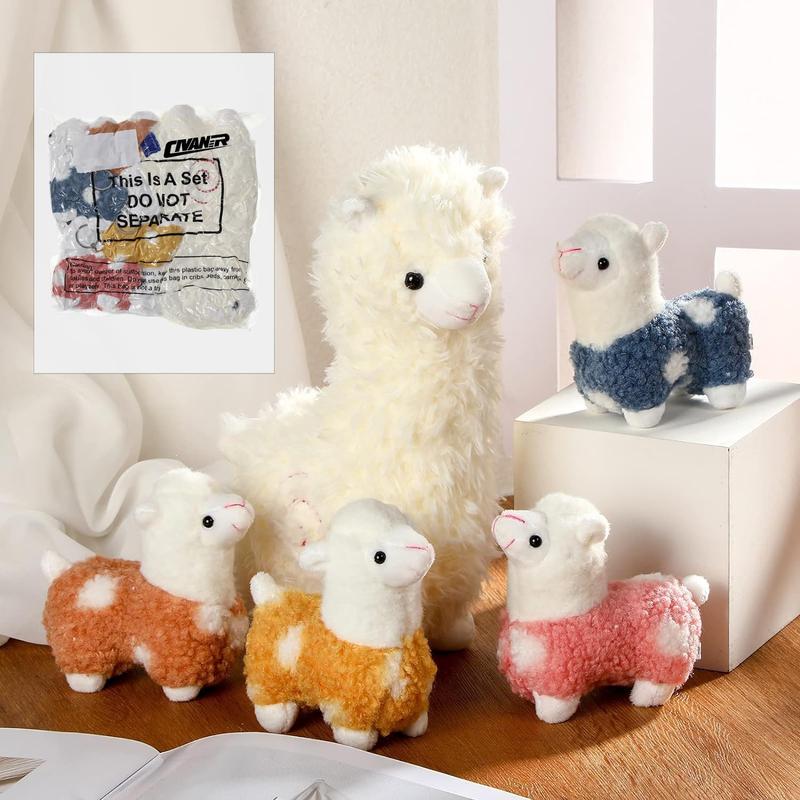 Plush Stuffed Animal Llama Gift for Her Llama Stuffed Animal with 4 little Llama Llama Plush Pillow Gifts for Girls Girls Boy Christmas Valentine's Day Birthday Anniversary Home Decor