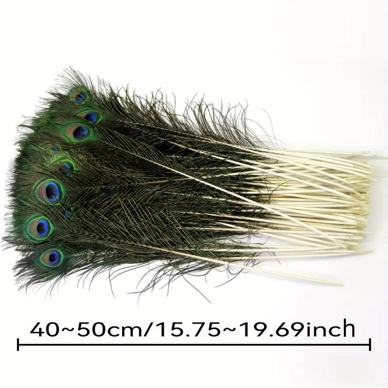 Artificial Peacock Feathers, 18pcs set Faux Feather, Scene DIY Craft for Home Room Table