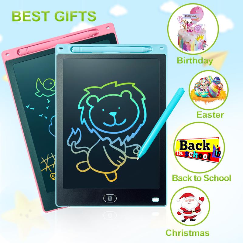 2PCS LCD Writing Tablet Doodle Board, 10inch Colorful Drawing Writing Pad, Birthday Gifts for Kids, Drawing Board Educational Toys for Boys and Girls