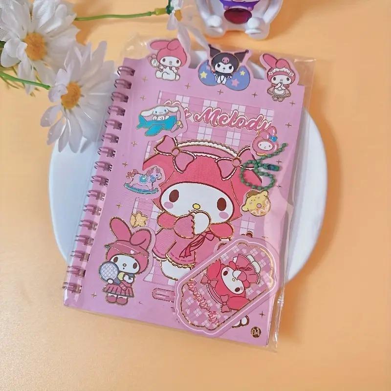 Cinnamoroll Sticker Set, DIY Scrapbooking & Stamping Sticker Set, Including Spiral Notebook, PET Sticker, Handmade Paper Sticker & Decorations, Christmas Gift