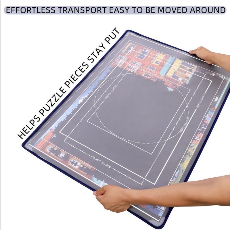 1500 count Jigsaw Puzzle Board - 6 Puzzle Sorting Trays for Puzzle Table Dualsided Size 25.6