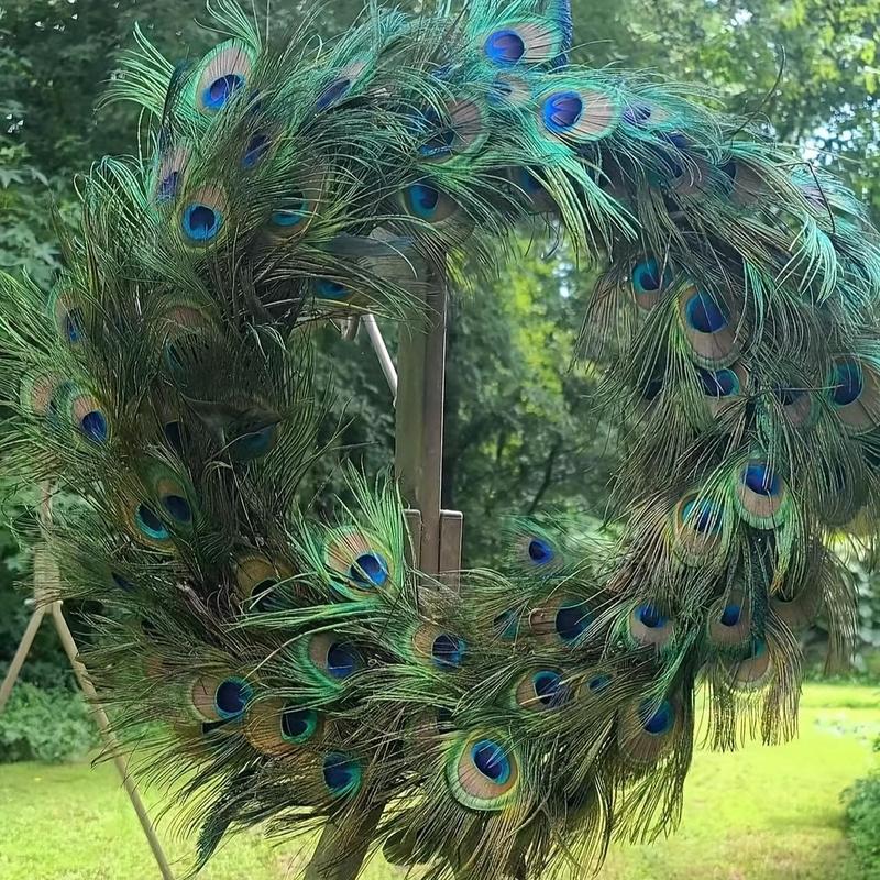 Artificial Peacock Feathers, 18pcs set Faux Feather, Scene DIY Craft for Home Room Table