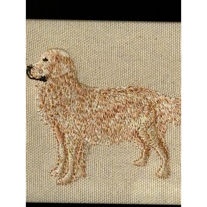 Golden Retriever Machine Embroidered and Framed!  Other Designs and Breeds Available!