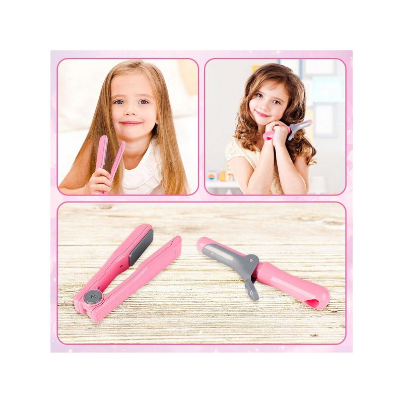 Girls Beauty Salon Set, 32PCS Kids Beauty Salon Toy Kit,Pretend Play Hair Stylist Toy Kit With Hairdryer, Barber Costume Apron,Hair Styling Toy Playset For Girls,Christmas Toys Gifts