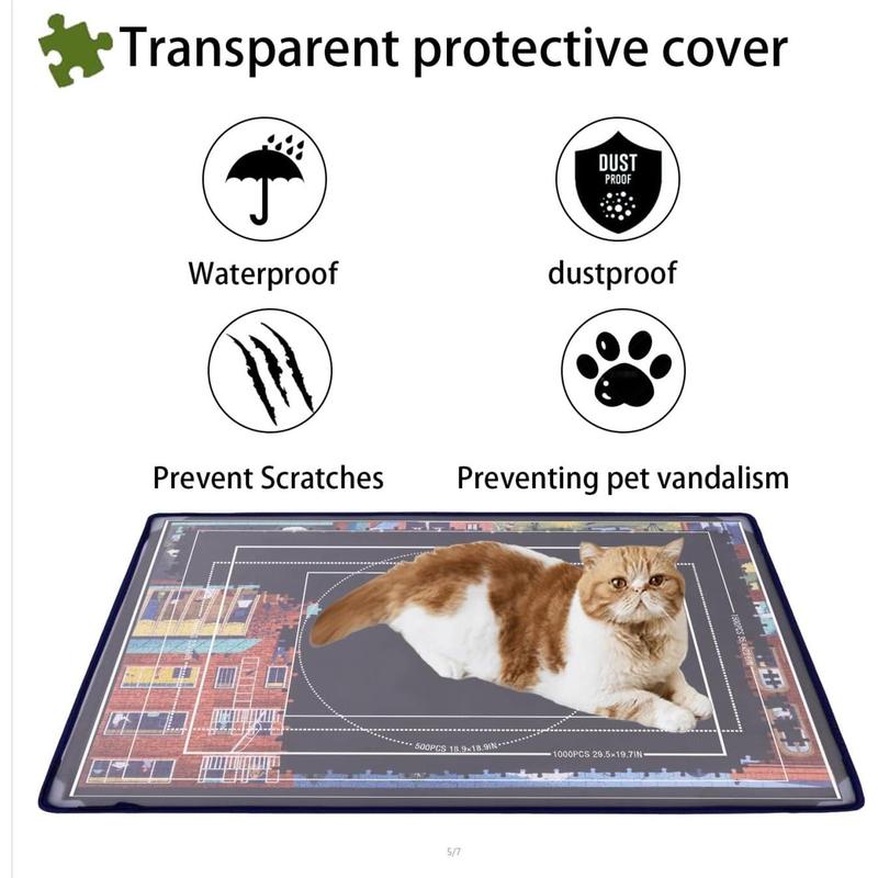 1500 count Jigsaw Puzzle Board - 6 Puzzle Sorting Trays for Puzzle Table Dualsided Size 25.6