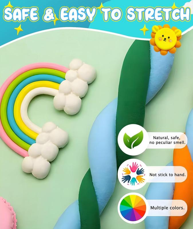 Christmas Gift For Kids Air Dry Clay - 60 Colors Air Dry Clay for Kids Adults, Polymer Modeling Foam Soft Magic Clay Crafts Kits for Kids