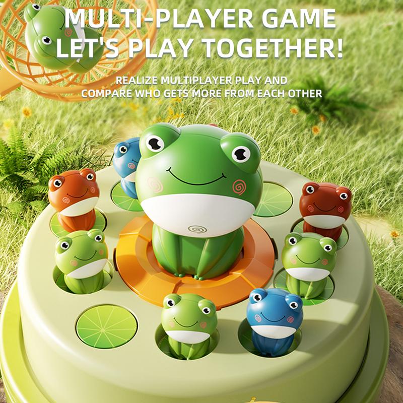 Frog Bounce and Catch Game Toys,Popping Board Games for Kids Age 4-6,Frog Pop Up Game, Catching Music Games for Kids 4-8 8-12,Family Game Toy for 5-7 Boys Girls, Birthday Gifts for Toddlers 3-5