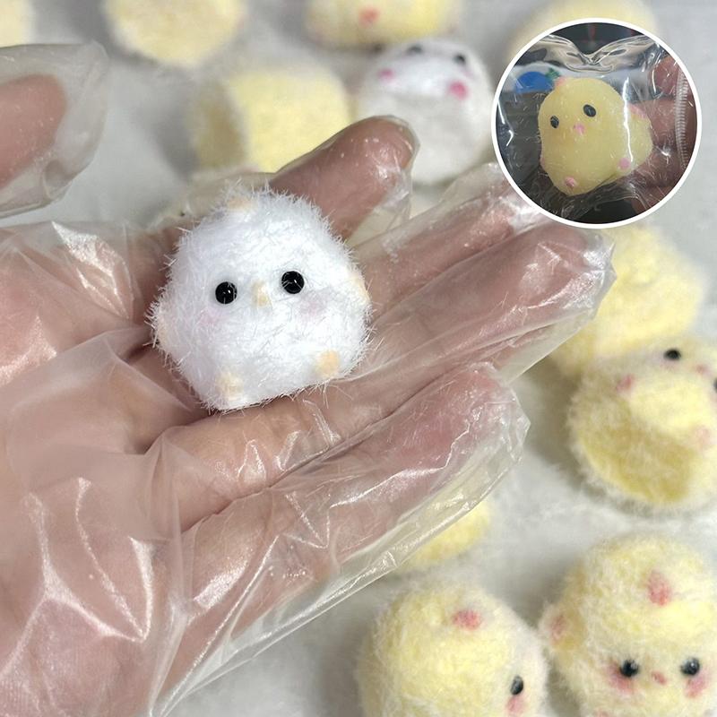 1PC Miniature Slow Rebound  Squeeze Toy Sticky TPR Squishy Mini Chick Stress  Squishy New Fidget Prop