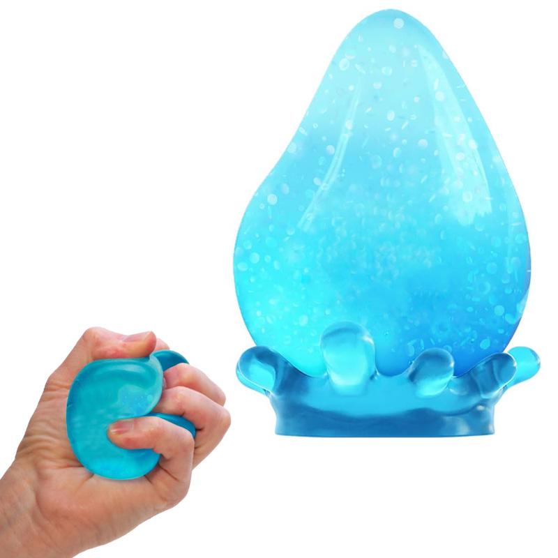 Schylling NeeDoh Dream Drop - Sensory Toy with a Dreamy Smooth Squeeze - Raindrop Shape in Assorted Colors Blue, Pink, and Purple - One Random Color