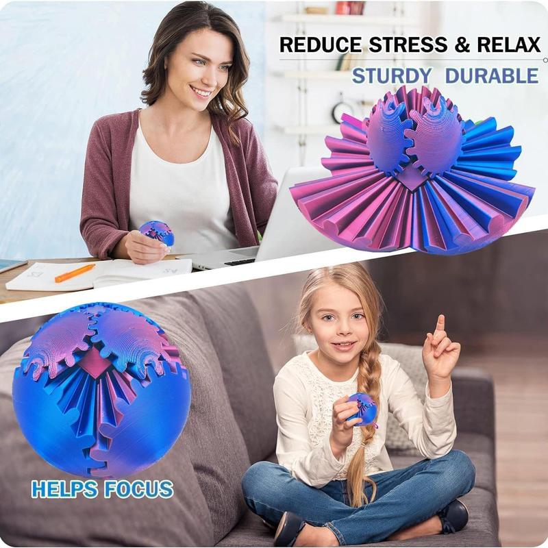 Creative 3D Rotating Gear Ball, 1 Count Colorful 3D Puzzle Ball, Stress Relief Toy for Home School Dormitory Car Office