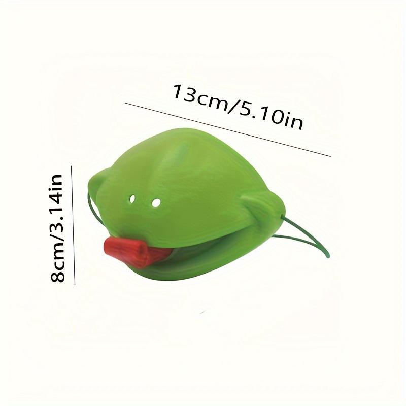 Frog Tongue Board Game, 1 Set Funny Parent-child Interactive Playing Competition Table Game, Including 2 Masks, 2 Fake Tongues, 20 Cards