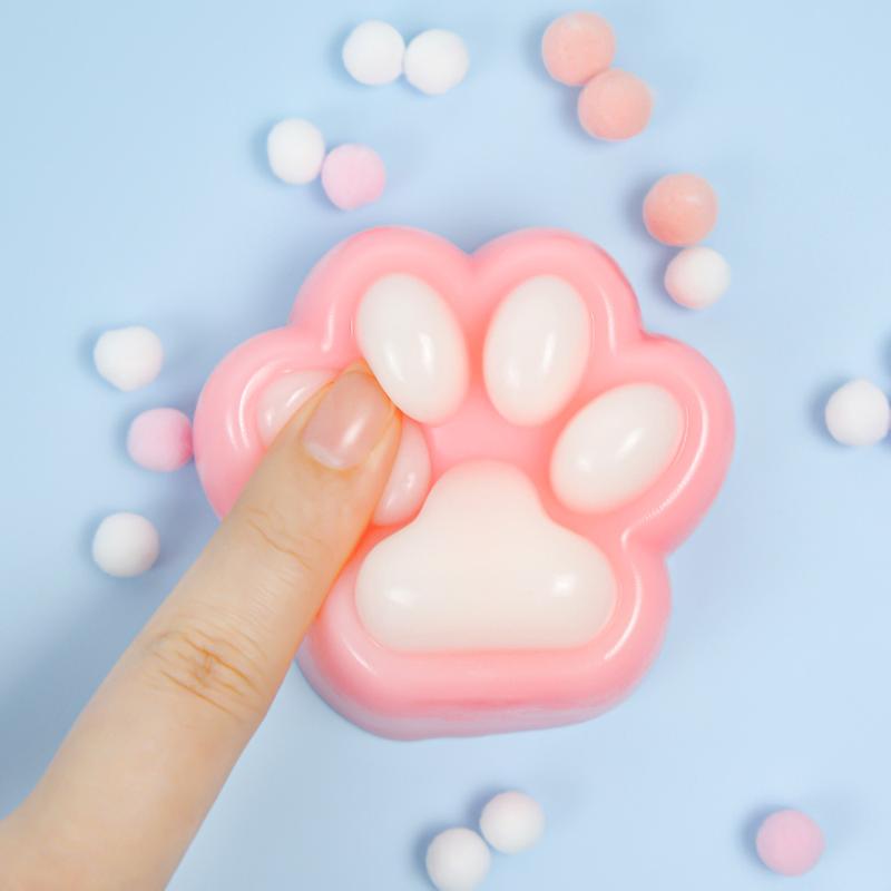 2025 Desktop Relieve Gadgets Stress Relief Toys Cat Paws Taba Squishy Cute Squeeze Toys Slow Unique Gift for Kids and Adults  -Rebound Toy, Hamster Cat Claw Pinch Toys fushigi ball  movietoys juguetes de