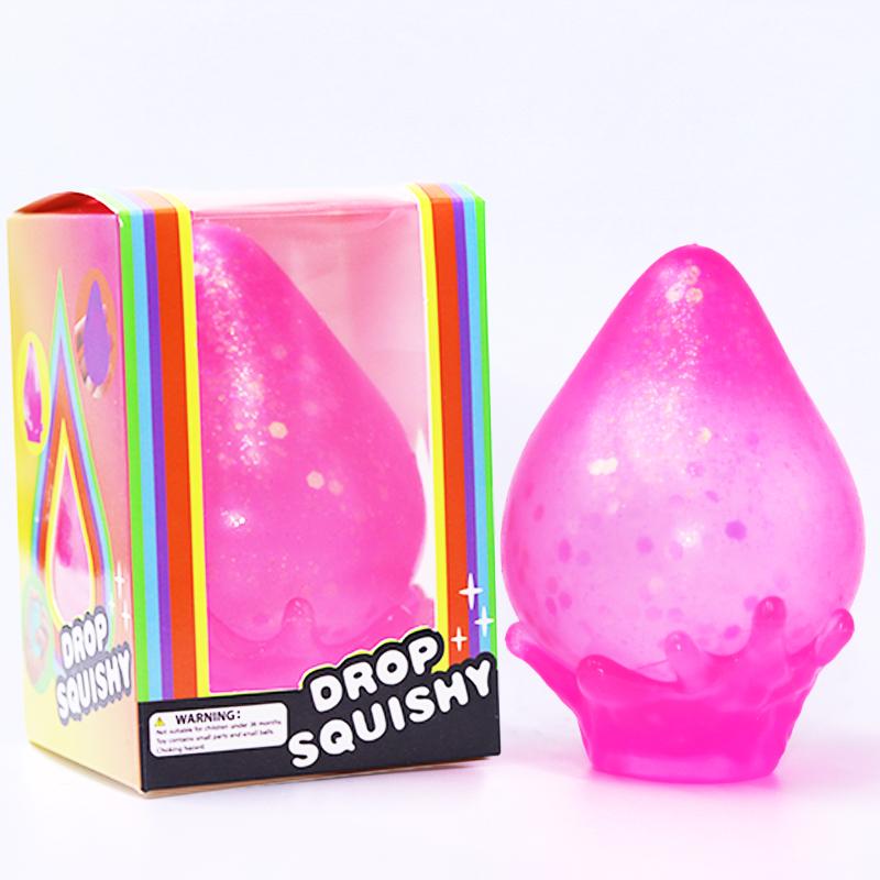 Schylling NeeDoh Dream Drop - Sensory Toy with a Dreamy Smooth Squeeze - Raindrop Shape in Assorted Colors Blue, Pink, and Purple - One Random Color