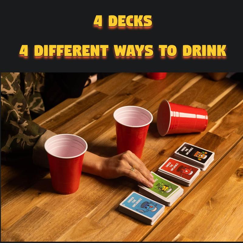 Under the Influence Drinking Games for Adults - Party Card Game for Night with Friends - Fun Challenges, Dares, and Questions - Perfect for Parties