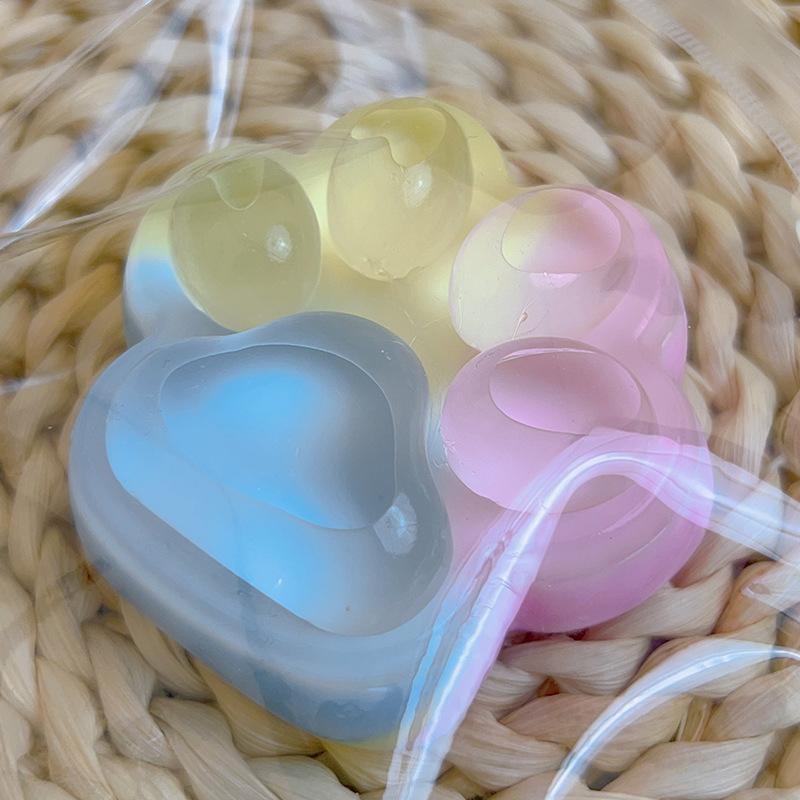 Cute Color Cat Paw Squeeze Toy Slow Rebound Soft Mochi Toy Stress Relief Toys Kids Sensory Fidget Toys Gifts