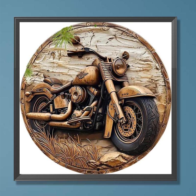 Motorcycle Pattern DIY Diamond Art Painting Without Frame (1 Set), DIY 5D Diamond Art Painting Kit, Wall Art Decor For Home Living Room Bedroom