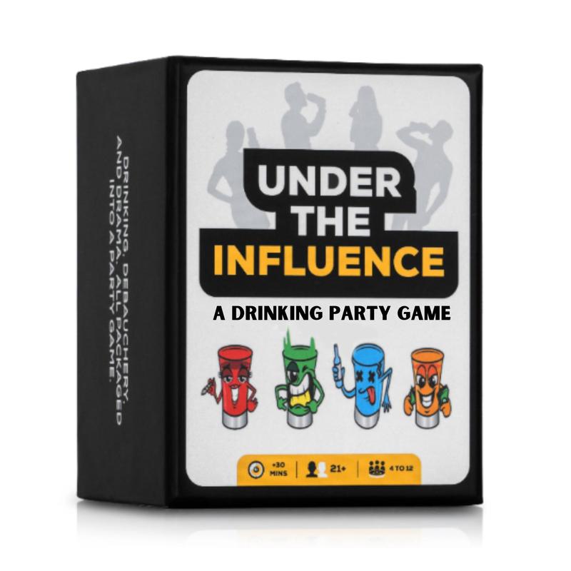 Under the Influence Drinking Games for Adults - Party Card Game for Night with Friends - Fun Challenges, Dares, and Questions - Perfect for Parties