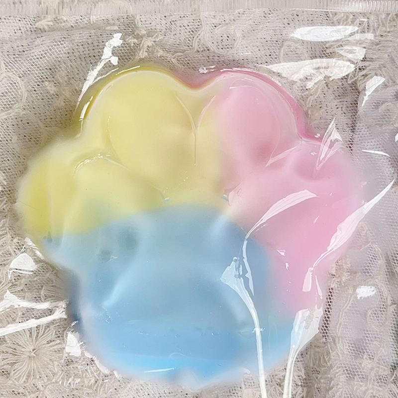 Cute Color Cat Paw Squeeze Toy Slow Rebound Soft Mochi Toy Stress Relief Toys Kids Sensory Fidget Toys Gifts