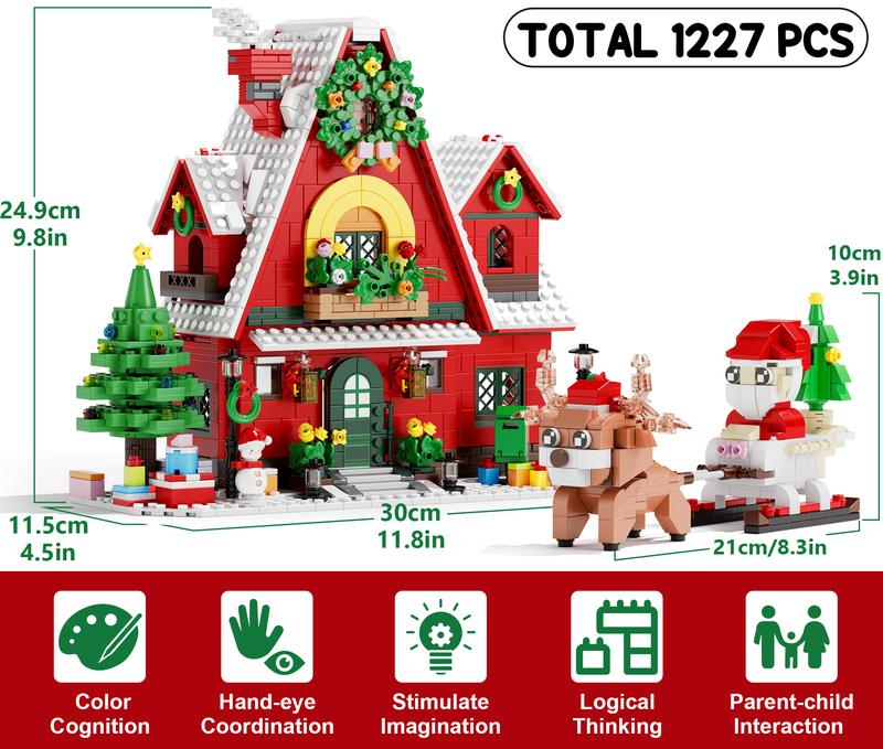 Advent Calendar 2024 , 24 Days Surprise Christmas Tree 3D Puzzles Blocks Christmas Countdown Calendar Gift Box with 1024 PCS Xmas 3D Puzzle Bricks Toy Decor for Boys Girls Women Men