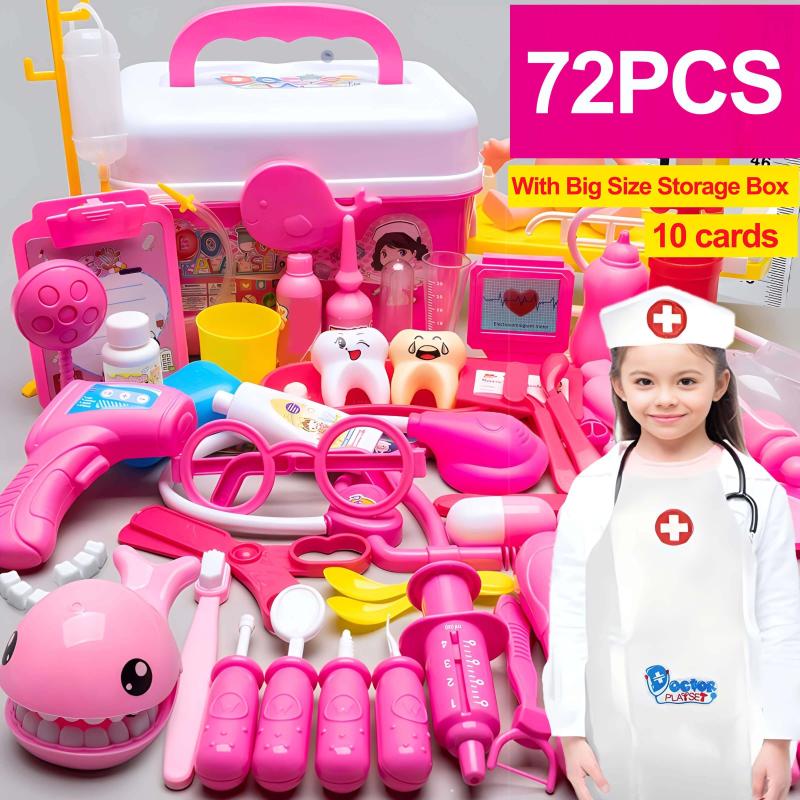 31 53 72pcs Ultimate Doctor Kit for 3-6 Year Old Kids: Educational Toy Set for Girls and Boys with Pretend Play Doctor Role, Perfect Christmas and Birthday Gift