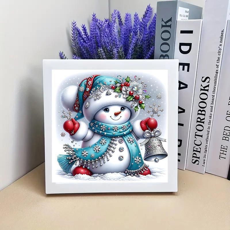 Snowman Pattern DIY Diamond Arts Colorful Painting Kit without Frame, 1 Count DIY 5D Diamond Arts Colorful Painting Kit, Wall Art Decor