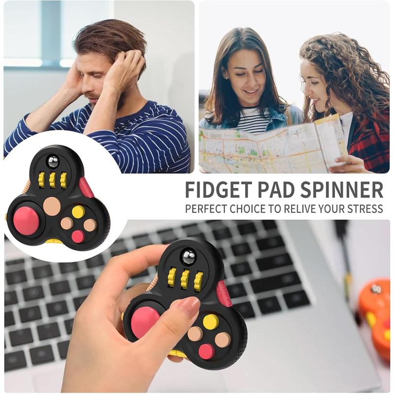 BIG SALE 51% 3PCS Fidget Spinner Toy, 3 Count Creative Stress Relief Toy, Colorful Paint Palette Design Finger Toy, Novelty Toys for Teens & Adults