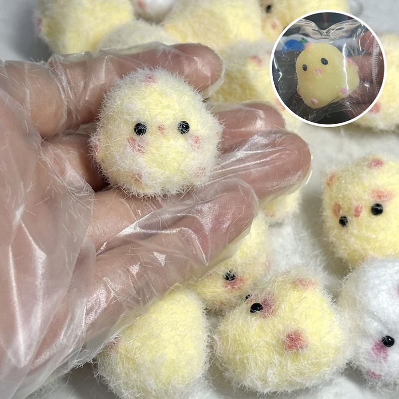 1PC Miniature Slow Rebound  Squeeze Toy Sticky TPR Squishy Mini Chick Stress  Squishy New Fidget Prop