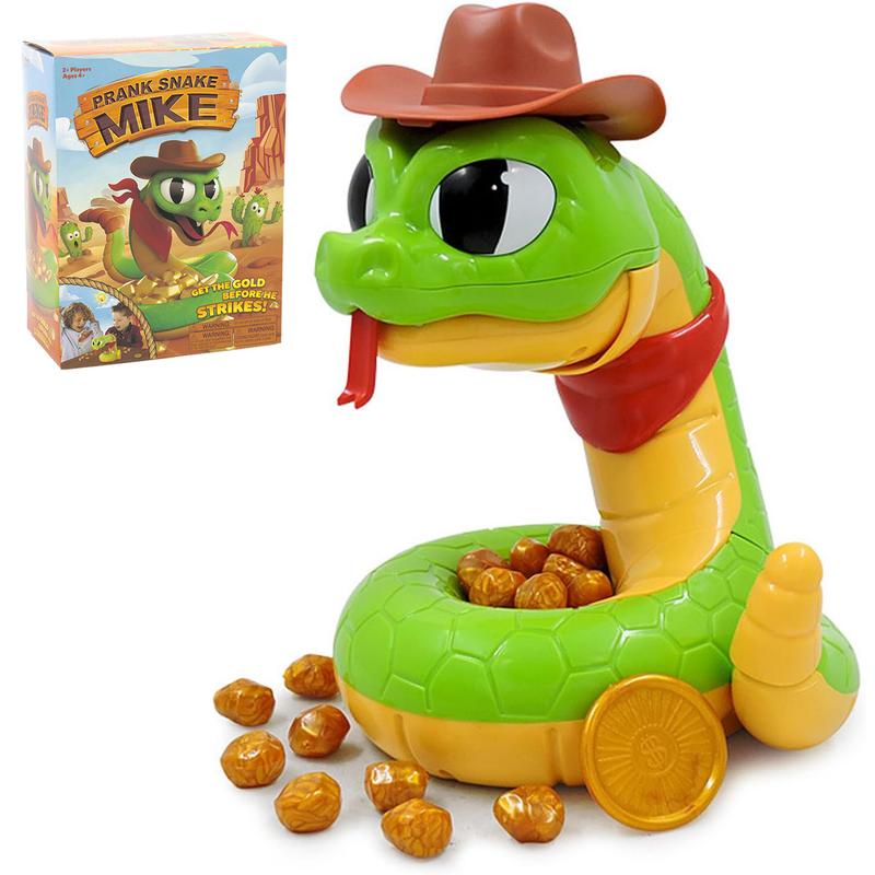 Rattlesnake Mike - Get The Gold Before He Strikes! Electric Rattlesnake Toy Snake Scary Trick Toy for Kids Play