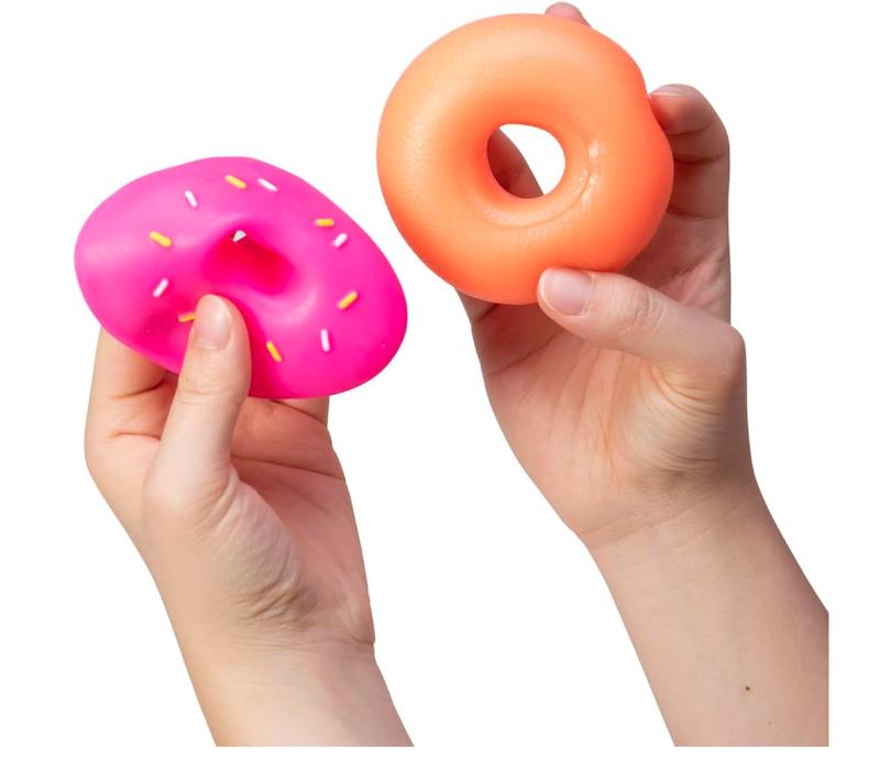 Schylling NeeDoh Dohnuts - Sensory Fidget Toy - Assorted Colors - Ages 3 to Adult (Pack of 1)