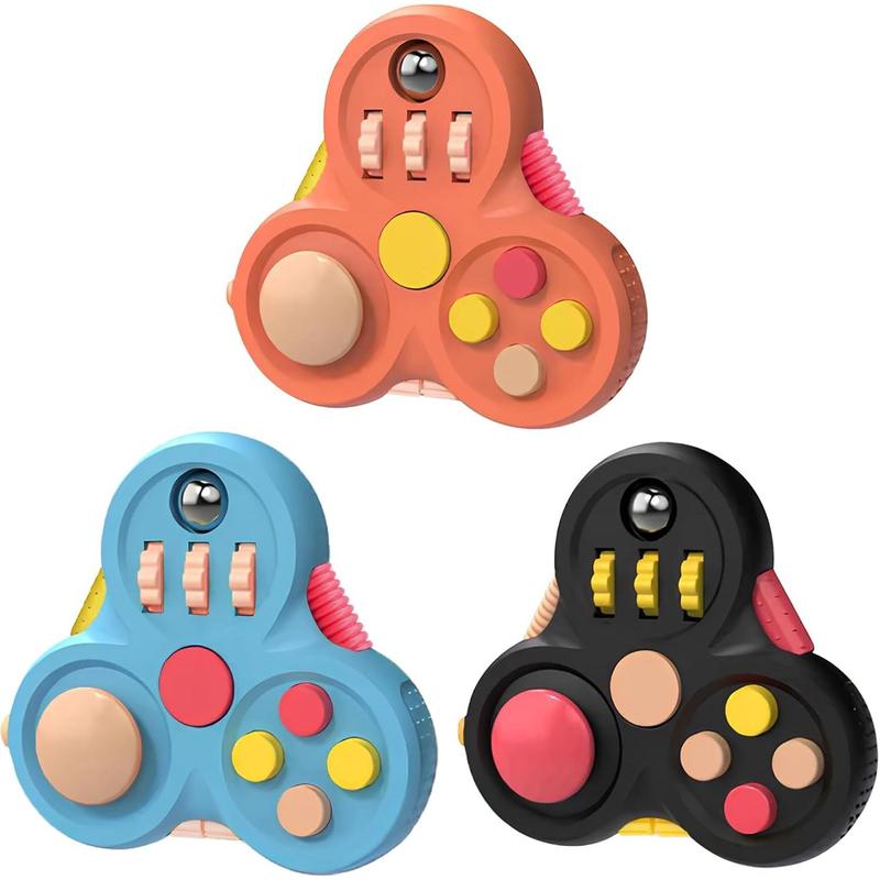 BIG SALE 51% 3PCS Fidget Spinner Toy, 3 Count Creative Stress Relief Toy, Colorful Paint Palette Design Finger Toy, Novelty Toys for Teens & Adults