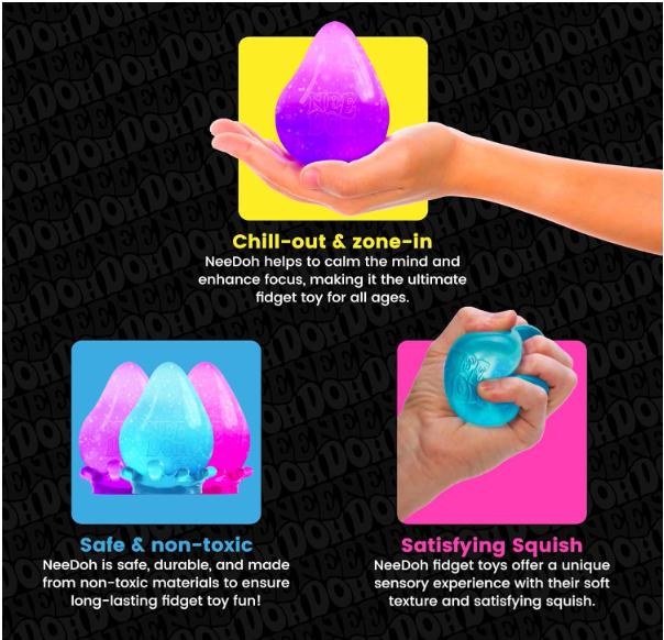 NeeDoh Dream Drop - Sensory Squeeze Toy with Dreamy Smooth Squeeze - 3