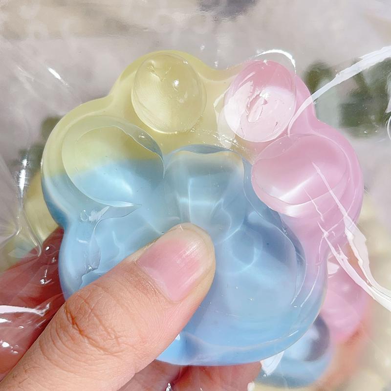 Cute Color Cat Paw Squeeze Toy Slow Rebound Soft Mochi Toy Stress Relief Toys Kids Sensory Fidget Toys Gifts