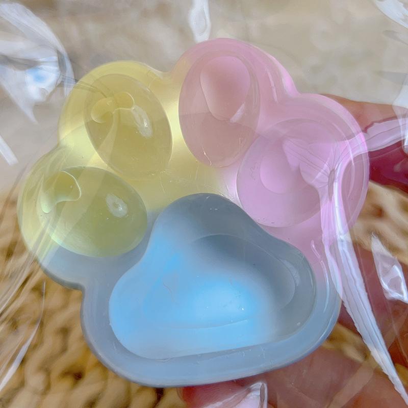 Cute Color Cat Paw Squeeze Toy Slow Rebound Soft Mochi Toy Stress Relief Toys Kids Sensory Fidget Toys Gifts