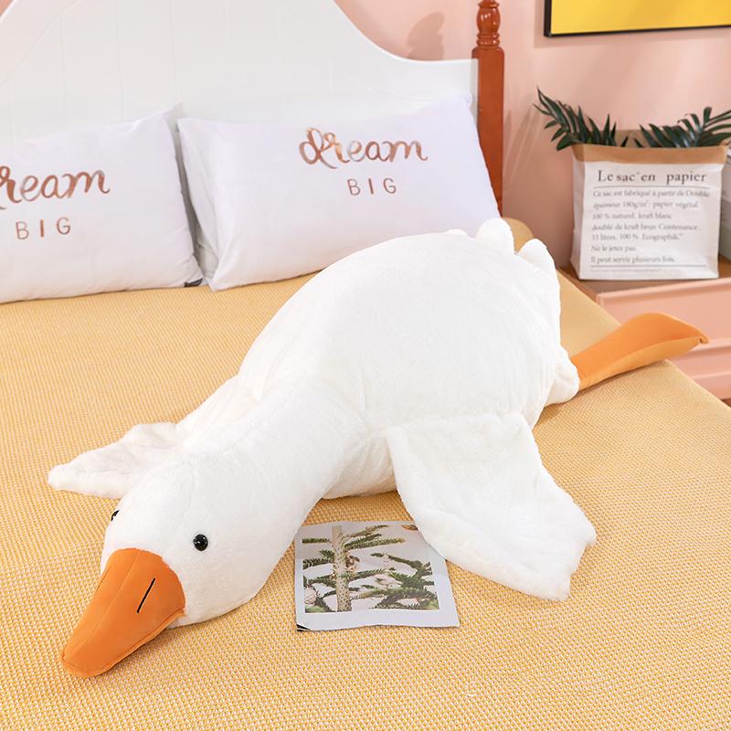 Cute Big White Goose Pillow Plush Toy Sleeping Doll Big Doll Girl Sleeping on Child Bed Leg Clamp Doll children Cute Goose Stuffed Animal Plush Cute Duck Stuffed Toy Pillow Cute Big Goose Pillow Doll