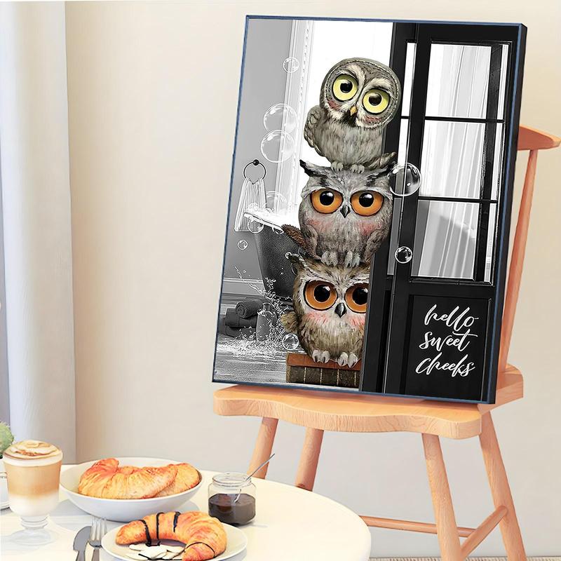 Owl Pattern DIY Painting by Numbers Kit, 1 Set DIY Paint by Numbers Kit without Frame, Wall Art Painting for Home Decor