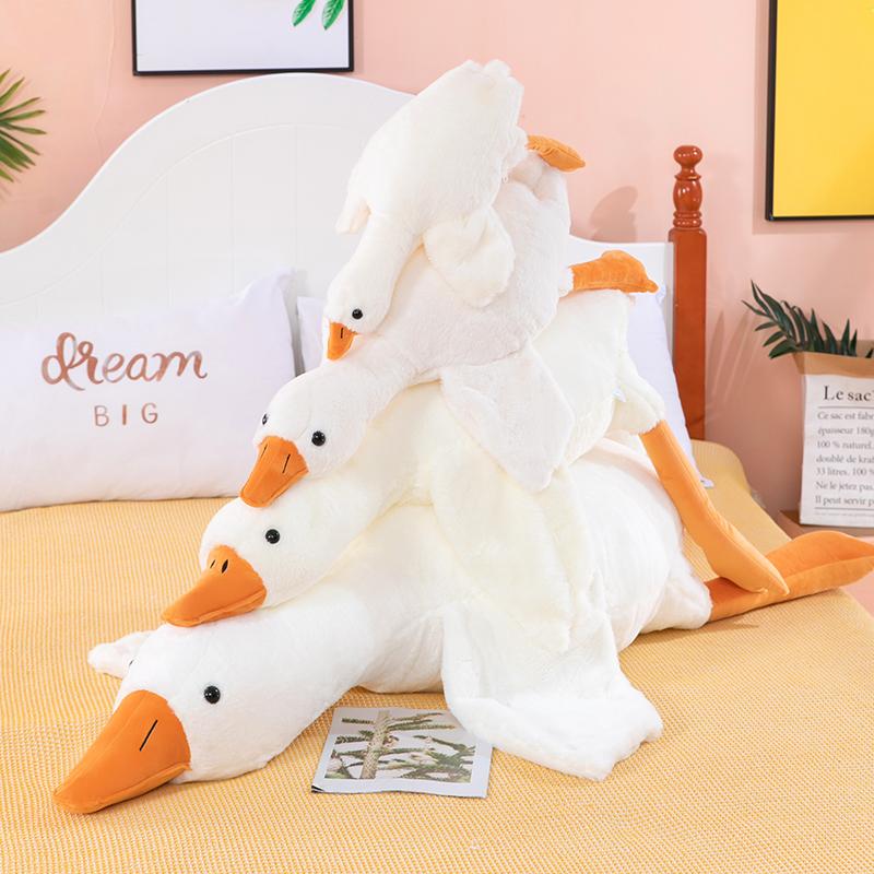 Cute Big White Goose Pillow Plush Toy Sleeping Doll Big Doll Girl Sleeping on Child Bed Leg Clamp Doll children Cute Goose Stuffed Animal Plush Cute Duck Stuffed Toy Pillow Cute Big Goose Pillow Doll