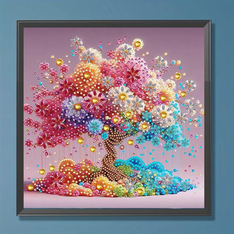 DIY Diamond Art Painting Kit, Colorful Tree Pattern Diamond Art Painting without Frame, Handmade Art Crafts for Home Decor, Wall Decor