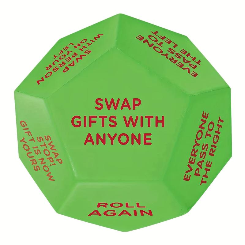 [Customer Favorite] Christmas Party Favor Dice - 3x3 Inch Santa Gift Exchange Game, 12 Unique Sides for Festive Holiday Fun & Family Entertainment Holiday Decorations