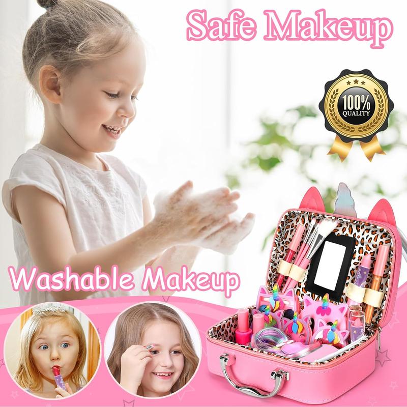 Kids Washable Makeup Set for Girls | Kids Make up Set Real Makeup for Kid Little Girls | Christmas Birthday Gifts Toys for Girls |