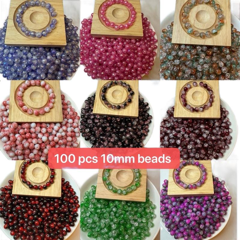 DIYglass beads Regular Crystal Beads Natural semi-finished  Versatile DIY bracelet necklace making