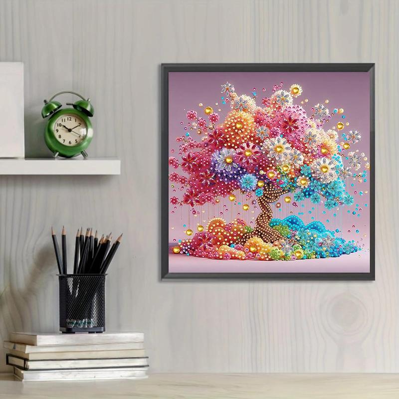 DIY Diamond Art Painting Kit, Colorful Tree Pattern Diamond Art Painting without Frame, Handmade Art Crafts for Home Decor, Wall Decor