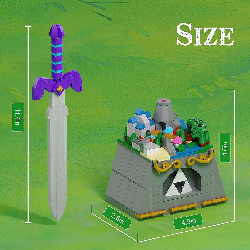 2 in 1 Blue & Green Classic Action Figures Building Blocks Set, Perfect for Fans and Kids (672 pcs)