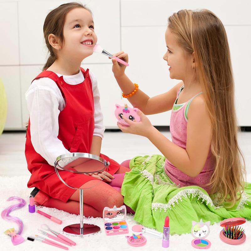 Real Washable Makeup Kit for Little Princesses - Perfect Gift for 3-10 Year Old Girls