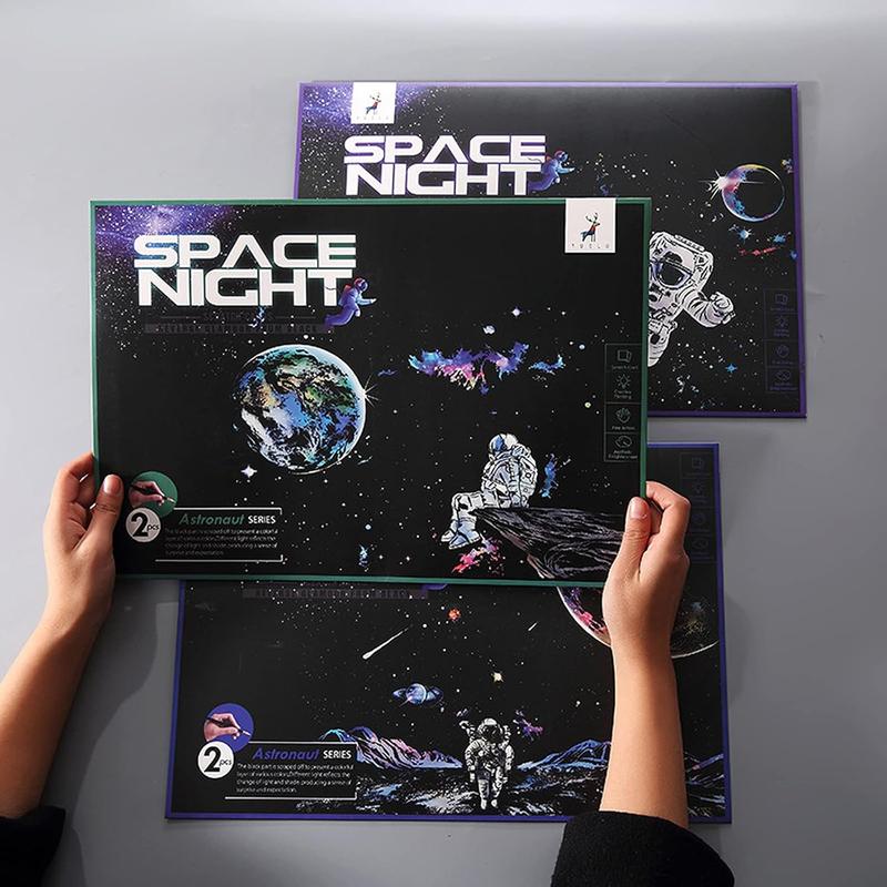 Space Series Scratch & Engraving Art Paper Kit (16