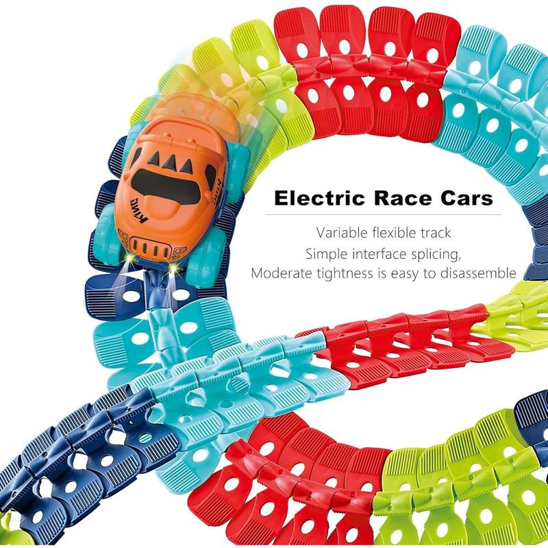 230 count Car Track Set Race Track Toys for Boys Kids Christmas Birthday toys for Boys Kids Toys Birthday Toys, Flexible Changeable Magic Race Car Track Toys for 3 4 5 6 7 8 9 10 12+Year Old Boys Girls