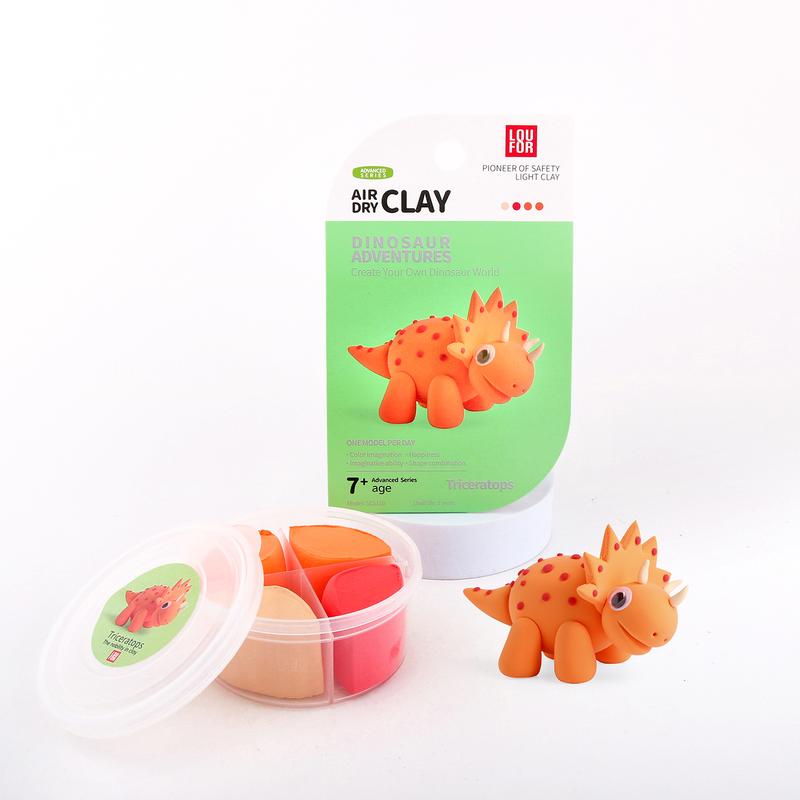 Air Dry Clay DIY 12 in 1 - Dinosaur Adventures - Soft + Ultra Light, Safe and Non-Toxic Air Dry Clay Craft Kit with Tutorials Clay Craft Kit with Tutorials