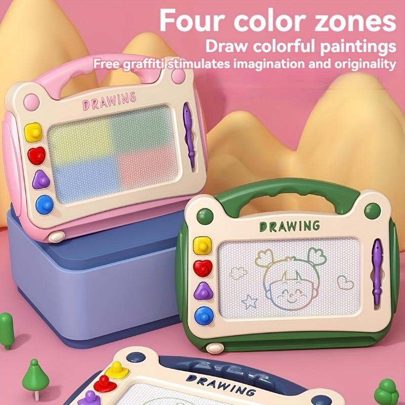 Magnetic Drawing Board For Early Childhood Education And Learning Toys, Perfect Birthday Gifts For Boys And Girls, Christmas And Halloween Gifts (4 Stamps+1 Paintbrush+4 Brackets)